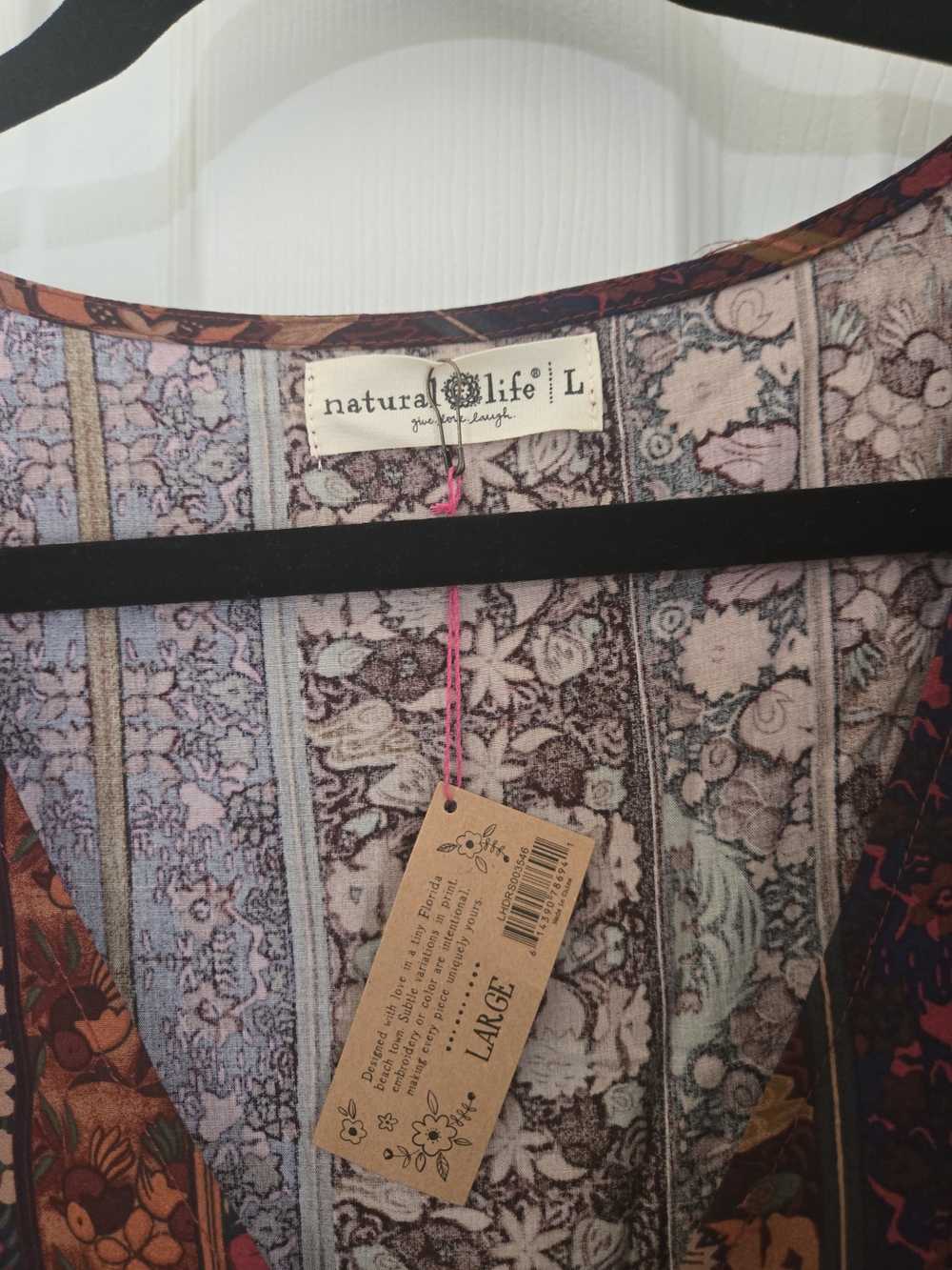 NATURAL LIFE Burgundy Floral Boho Maxi Dress - Picture 10 of 16